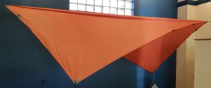 orange versatile asymmetrical tarp