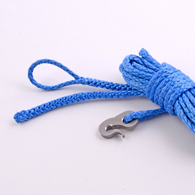 Whoopie Hook with blue rope for hammocking suspension from Dutchware gear
