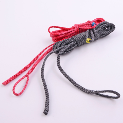 red and gray Amsteel Whoopie Slings for hammock suspension from Dutchware gear