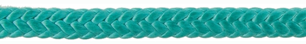 close up of green 1/4 AMSTEEL®- BLUE (BY THE FOOT)