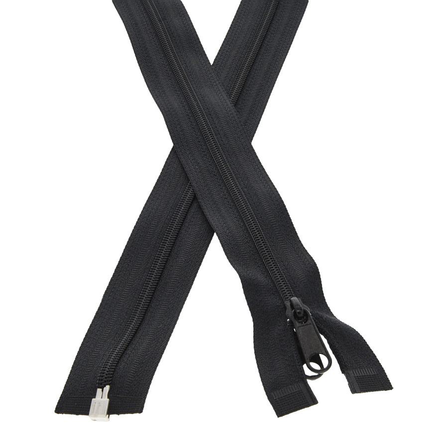 43" Separating Coil Zipper #3 w/Double Pull Tab Slider